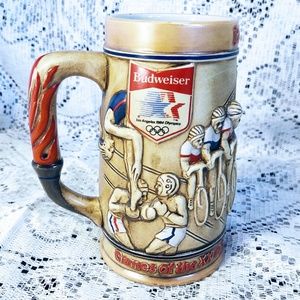 COLLECTIBLE CERAMARTE BUDWEISER STEIN 1984 OLYMPICS LOS ANGELES
